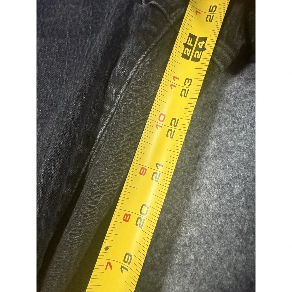 Madewell Black Faded Denim Jeans with Raw Frayed Hem